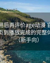 多次使用后再评价age动漫 官网：从进入首页到播放完成的完整体验过程（新手向）