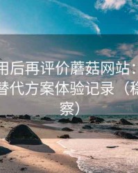 多次使用后再评价蘑菇网站：资源失效时的替代方案体验记录（稳定性观察）