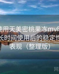 第一次使用天美密桃果冻mv时的真实感受：长时间使用后的稳定性与加载表现（整理版）