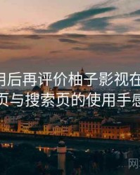 多次使用后再评价柚子影视在线观看：分类页与搜索页的使用手感对比