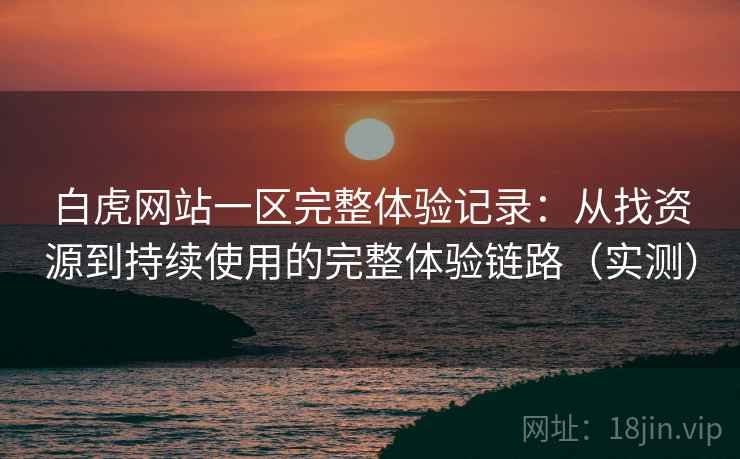 白虎网站一区完整体验记录：从找资源到持续使用的完整体验链路（实测）