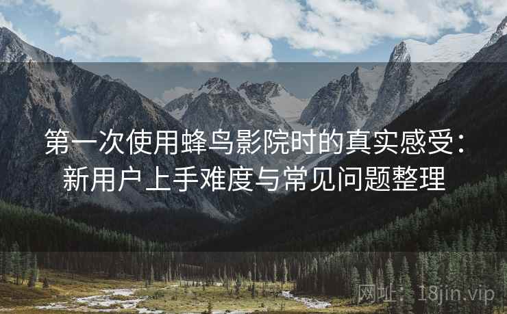 第一次使用蜂鸟影院时的真实感受：新用户上手难度与常见问题整理